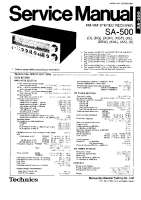 Technics - SA-500 - Service manual 